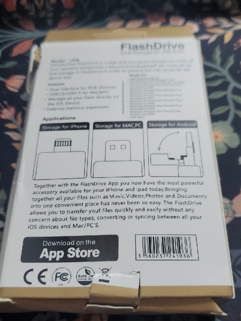 Gold FlashDrive Dual Storage for iOS & PC - HighSpeed 64 - Picture 3 of 5